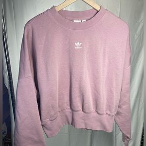 Adidas small mauve cropped sweatshirt